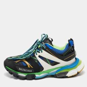 Pre Owned Balenciaga Multicolor Leather and Mesh Track Sneakers Size 39