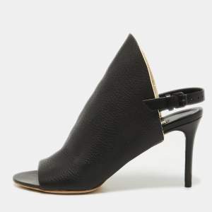 Balenciaga Black Leather Glove Sandals Size 37