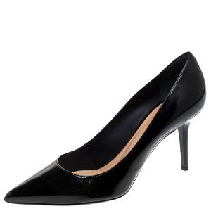 Ballin Black Patent Leather Pointed Toe Pumps Size 38