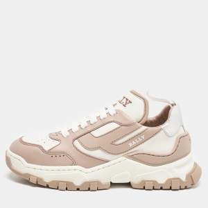 Bally Old Rose/white Leather Holden Sneakers Size 36
