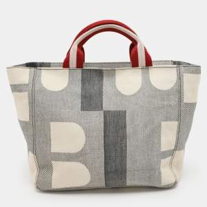 Bally Grey Canvas Tote