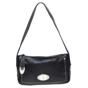Bally Black Leather Pochette Bag