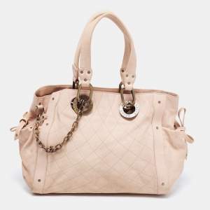 Bally Beige Quilt Stitched Leather Tote