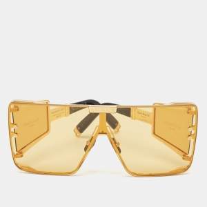 Balmain Yellow Wonder Boy Limited Edition Shield Sunglasses