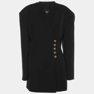 Balmain Black Wool Buttoned Front Blazer M