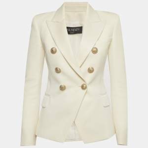 مملوكة مسبقًا بليزر بلمان صوف وردي صفين أزرار مقاس متوسط