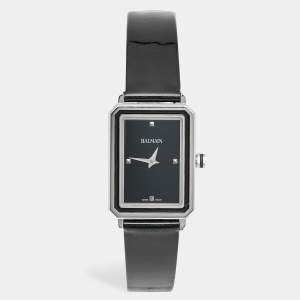 Pre Owned Balmain Eirini B4391.32.66 Black Dial Stainless Steel Patent Leather Women's Wristwatch 25 mm