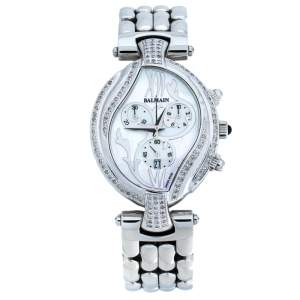 Balmain Mother Of Pearl Stainless Steel Diamond Excessive 5651 Women's Wristwatch 33 mm