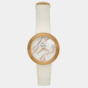 Balmain Mother of Pearl Rose Gold Plated Stainless Steel Satin Orithia B1379.22.84 Women's Wristwatch 30 mm