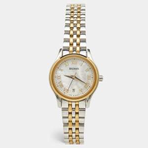 Balmain Mother of Pearl Two Tone Stainless Steel Beleganza 8342 Womens Wristwatch 28 MM