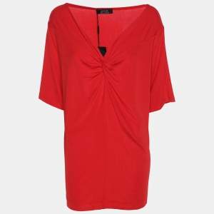 Basler Red Jersey V Neck Tops XL