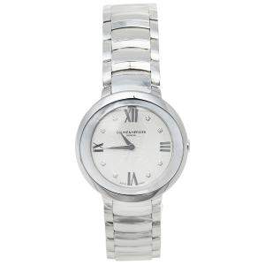 Baume & Mercier Silver Mother Of Pearl Stainless Steel Promesse 65762 Women's Wristwatch 34 mm