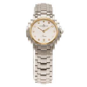 مملوكة مسبقًا Baume & Mercier White Stainless Steel Riviera Women's Wristwatch 26MM