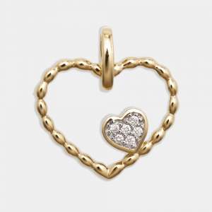 Bernhard H. Mayer Amore Twin Diamond 18k Yellow/White Gold Pendant 