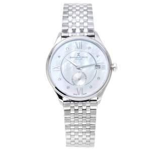  Bernhard H. Mayer Mother Of Pearl Stainless Steel Diamond Muses Women's Wristwatch 36 mm