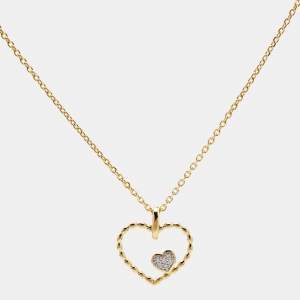 Bernhard H. Mayer Amore Twin Diamond 18k Yellow/White Gold Pendant 