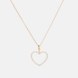 Bernhard H. Mayer Adonia Diamond 18k Yellow Gold Heart Pendant Necklace