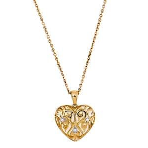 Bernhard H. Mayer Clara Diamond 18K Yellow Gold Heart Pendant