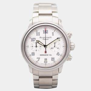 Blancpain Silver Stainless Steel Flyback F 185 Automatic Men's Wristwatch 38 mm