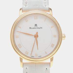 Pre Owned Blancpain Villeret 6102-3642 Automatic Rose Gold Women's Wristwatch 29 mm