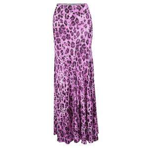 Blumarine Pink Animal Print Maxi Skirt S