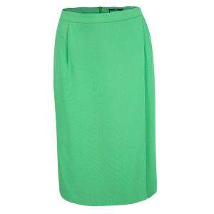Pre Owned Boss by Hugo Boss Green Overlap Detail Vakira Skirt M