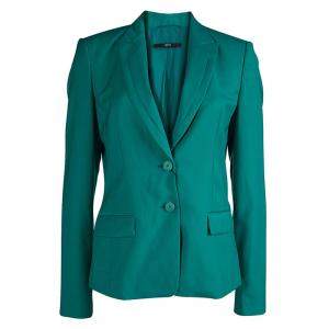Pre Owned Boss By Hugo Boss Turquoise Wool Jaelle Blazer S