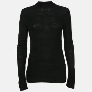 Boss By Hugo Boss Black Patterned Jersey Full Sleeve Sweater S