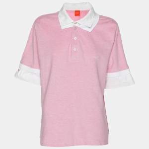 Boss By Hugo Boss Pink Cotton Tops XXL