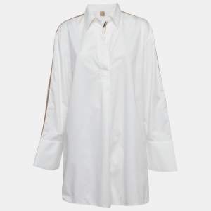 Boss By Hugo Boss White Cotton Bicona Blouse L