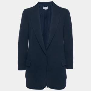 Boss By Hugo Boss Navy Blue Knit Single Breasted Blazer S