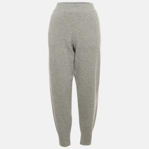مملوكة مسبقًا Boss By Hugo Boss Grey Wool Knit Faboosia Sweatpants L