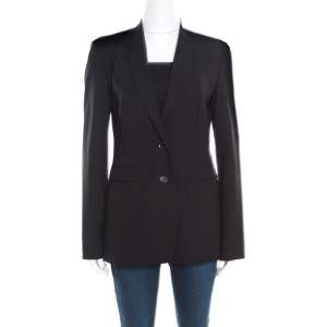 Pre Owned Boss By Hugo Boss Black Two Button Tailored Blazer M