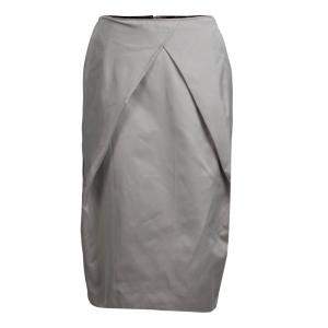 Pre Owned Boss by Hugo Boss Grey Straight Fit Skirt S