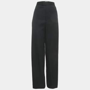 Bottega Veneta Black Wool Braided Detail Formal Trousers XS