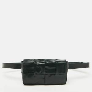 Bottega Veneta Dark Green Leather Cassette Belt Bag