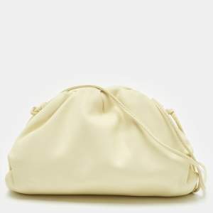 Bottega Veneta Light Yellow Leather Mini The Pouch Bag