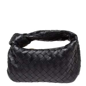 Pre Owned Bottega Veneta Black Leather Mini BV Jodie Bag