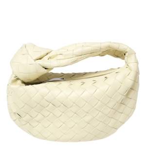 Pre Owned Bottega Veneta Kiwi Intrecciato Leather Mini Jodie Hobo