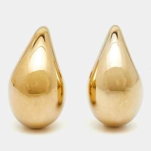Bottega Veneta Drop Gold Tone Sterling Silver Earrings