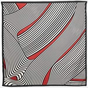 Bottega Veneta Black/Red Printed Silk Scarf