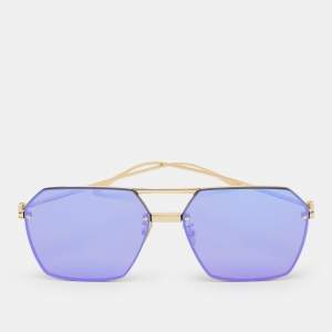 Bottega Veneta Blue  Gold Tone BV1045S Sunglasses
