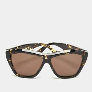 Bottega Veneta Tortoise Brown BV1092S Minimalist Cat Eye Sunglasses