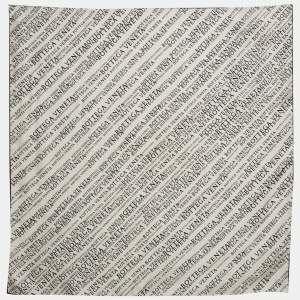 مملوكة مسبقًا Bottega Veneta White All Over Logo Print Silk Scarf