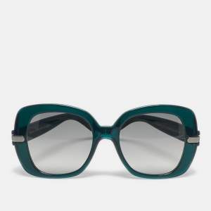 Pre Owned Bottega Veneta Green Gradient B.V. 229/S Oversized Sunglasses