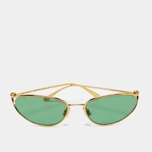 مملوكة مسبقًا Bottega Veneta Green/Gold Tone Knot BV1330S Cat Eye Sunglasses