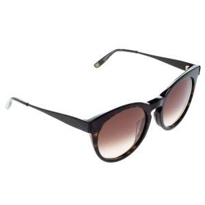 Pre Owned Bottega Veneta Havana/Brown Gradient BV253FS Round Sunglasses 