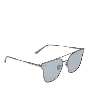 Pre Owned Bottega Veneta Grey/Gunmetal BV0140S Mirror Wayfarer Sunglasses