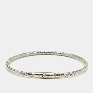 Bottega Veneta Intrecciato Sterling Silver Bracelet 