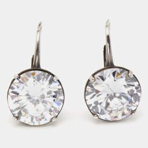 Bottega Veneta Crystal Sterling Silver Drop Earrings